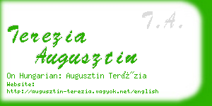 terezia augusztin business card